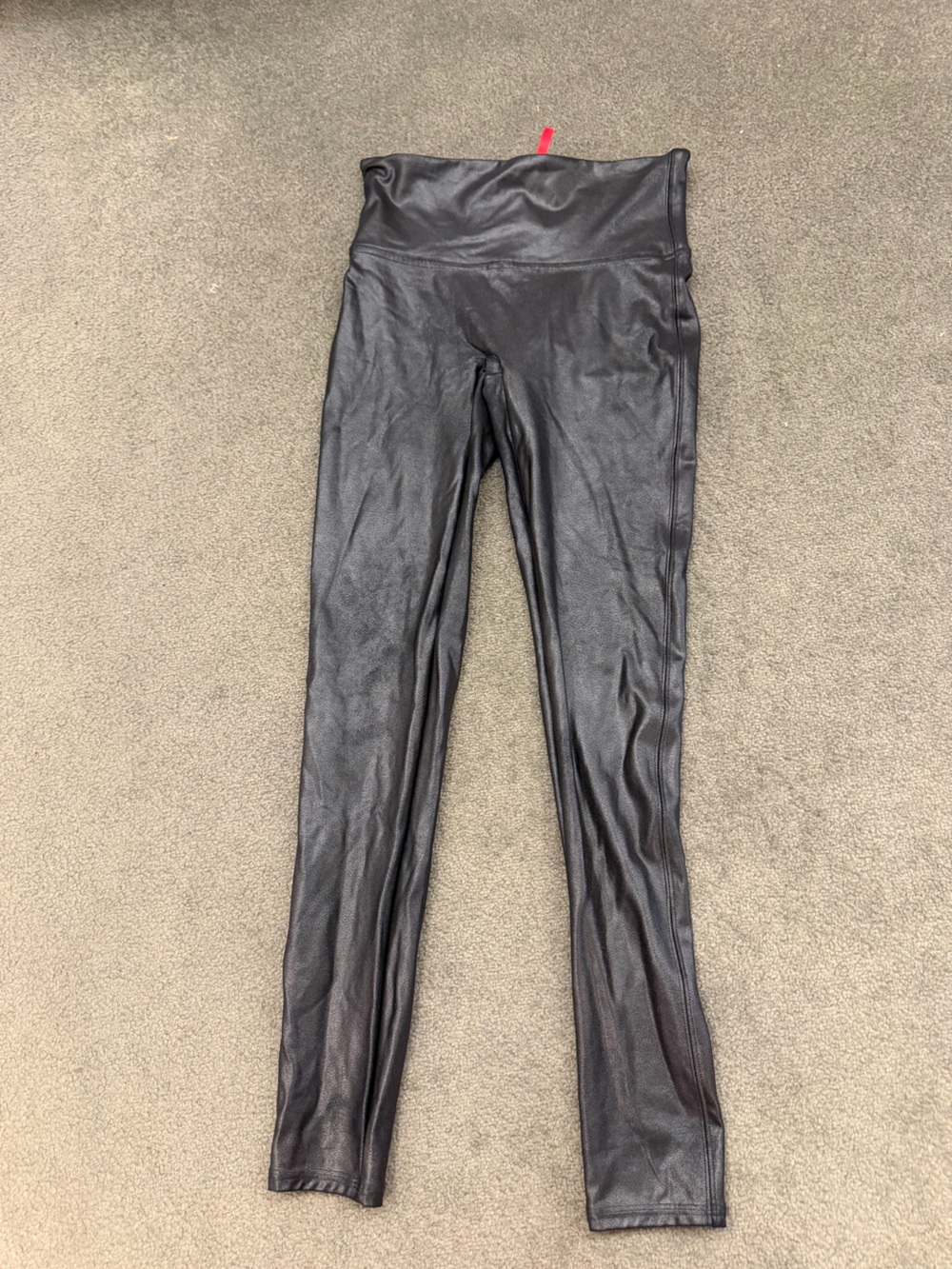 Spanx Black Faux Leather Leggings-M